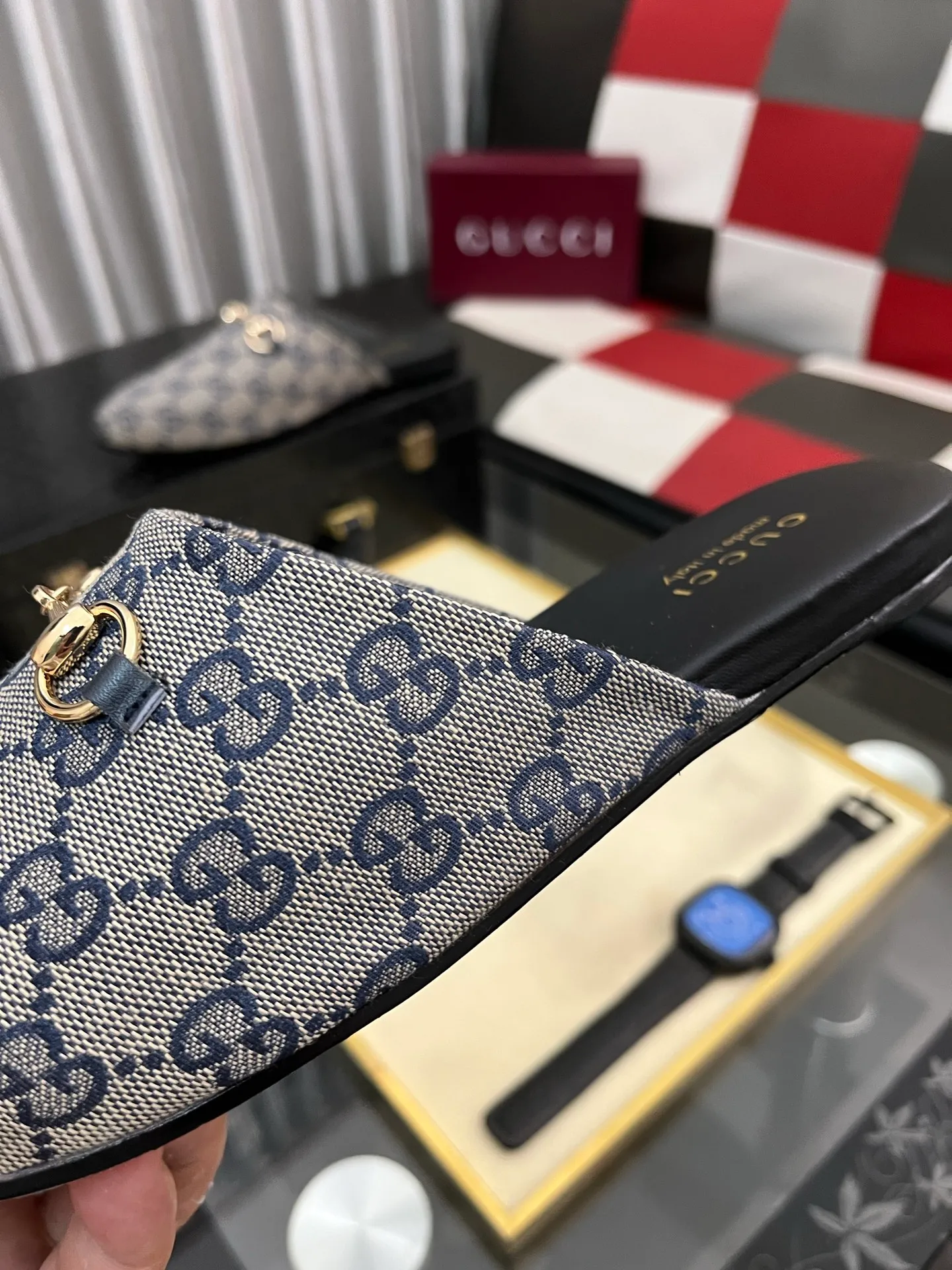 Men's shoes 💰480⌚️⌚️[Gucci] 2024 new season half-slip men's shoes, made of Italian imported first-layer frosted cowhide➕sheepskin lining, original hardware buckle, original combination wear-resistant outsole, real shot 🎬 Very comfortable on the feet, size 36-44